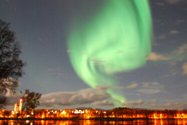 Photo of auroral spiral