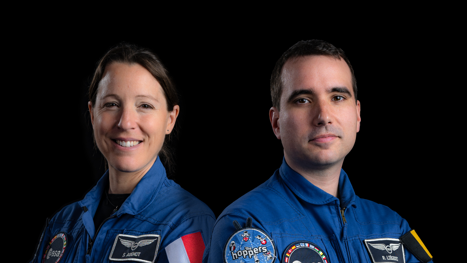 ESA astronauts Sophie Adenot and Raphaël Liégeois
