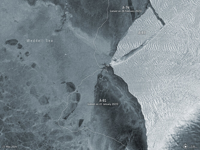 An iceberg roughly the size of the Isle of Wight has broken off the Brunt Ice Shelf in Antarctica on 20 May. 