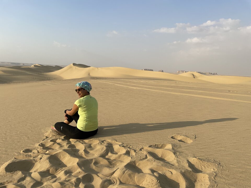 Wafaa during trail in Egypt