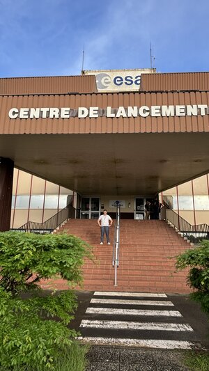 Michel at the Ariane 6 control centre, Centre de Lancement 3