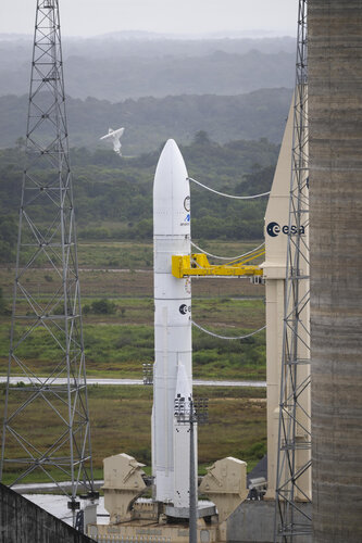 Ariane 6 sees 'first light' as mobile gantry is rolled back before fuelling begins