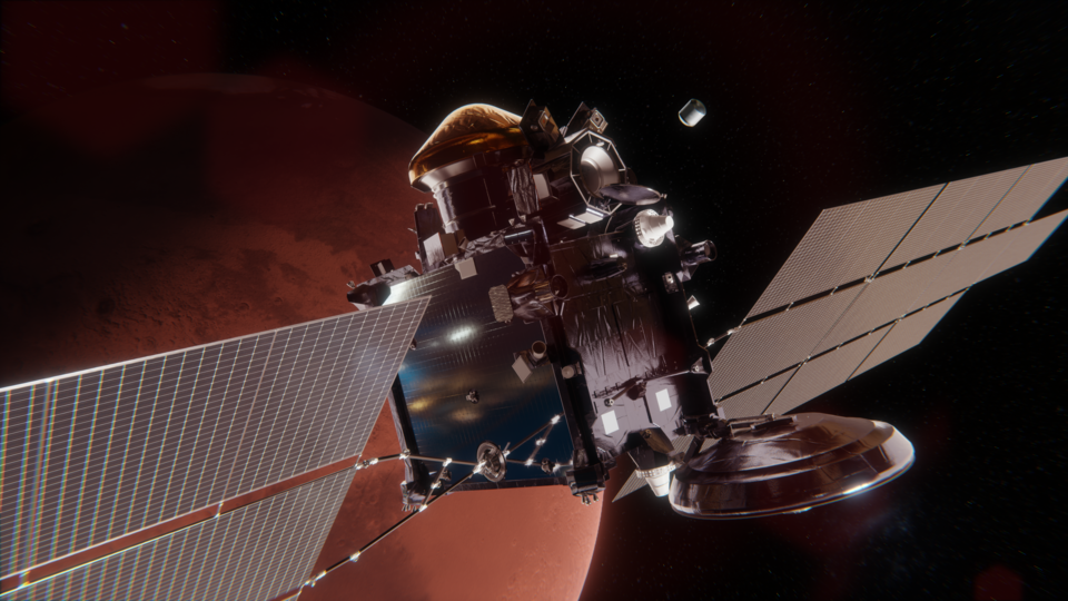 Earth Return Orbiter captures Mars samples