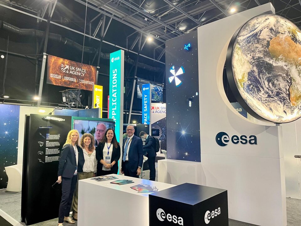 ESA's stand at the Farnborough International Airshow 2024