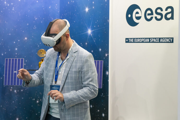 ESA's stand at the Farnborough International Airshow 2024