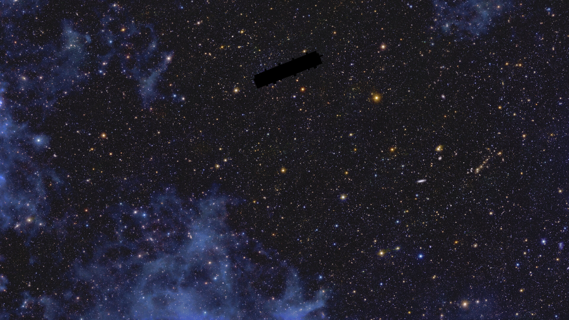 Porzione di un mosaico da 208 gigapixel realizzato dal telescopio spaziale Euclid che contiene 260 osservazioni raccolte tra il 25 marzo e l'8 aprile 2024, pari all'1% dell'indagine completa che Euclid eseguirà in sei anni. Credits: ESA/Euclid/Euclid Consortium/NASA, CEA Paris-Saclay