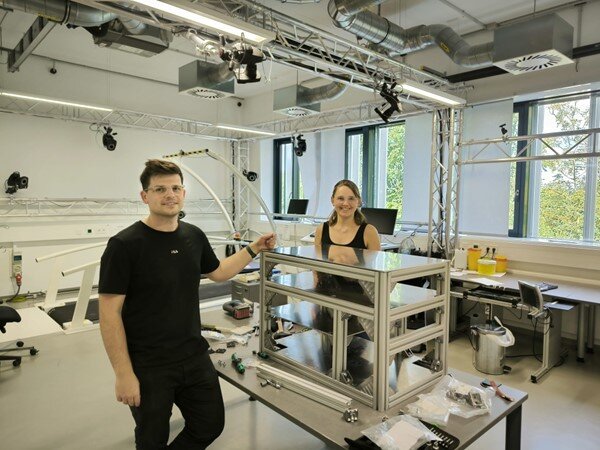 Experimental equipment rack construction in Cologne. All participant monitoring devices will be placed within this rack design, and placed aboard the Airbus A310 AirZeroG