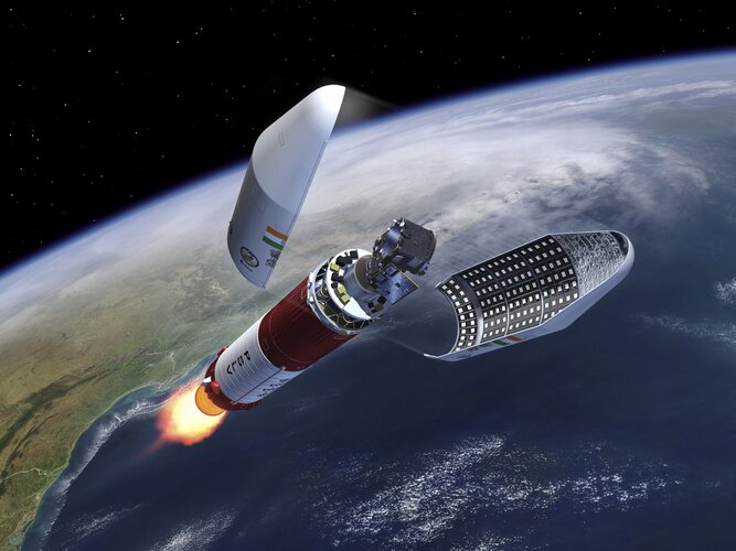 Proba-3 stack on the way to orbit