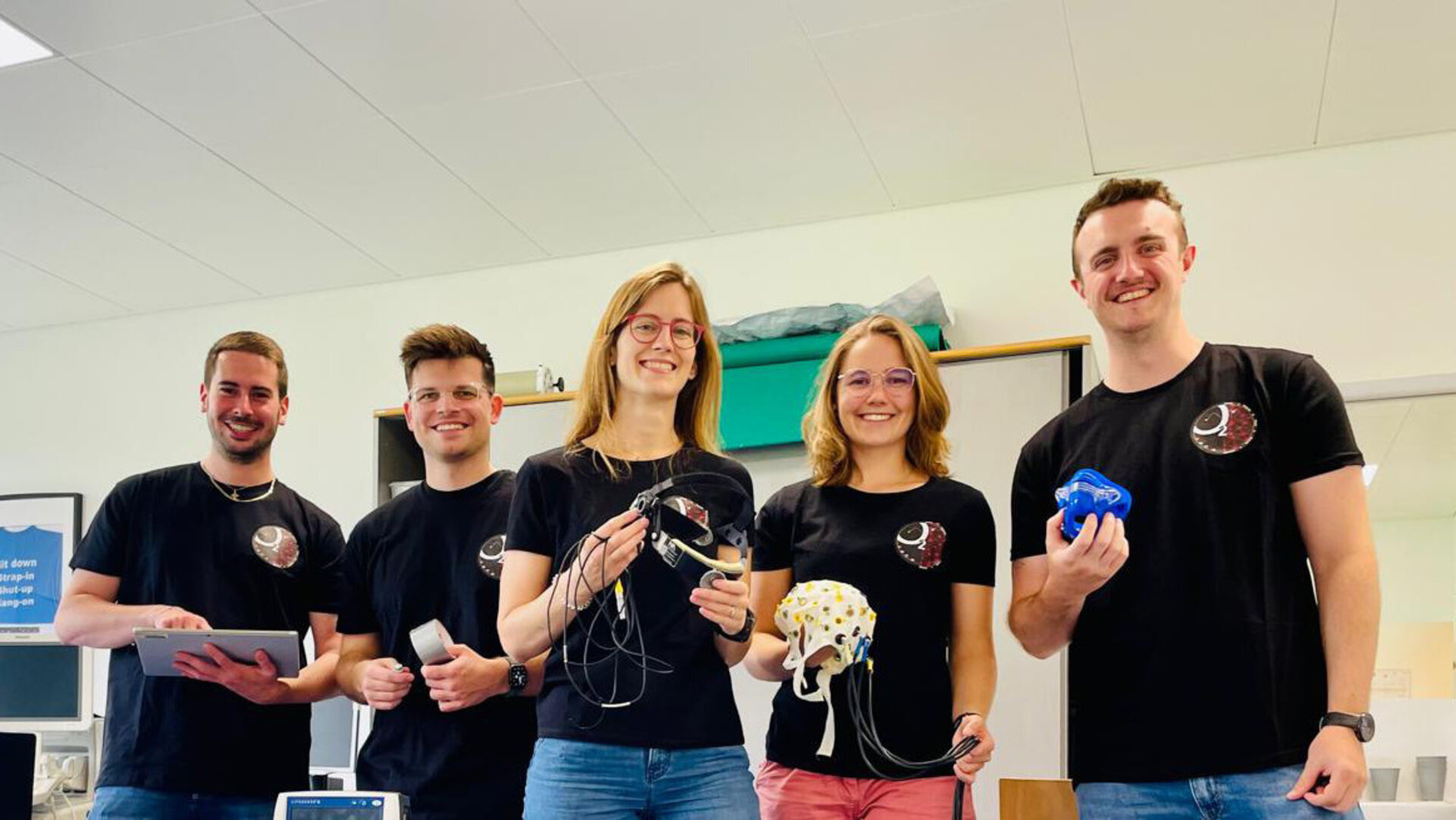 Team NeurO2flight, members (left to right): Tim Dieterle, Sebastian Schmidt, Carmen Possnig, Constance Badalì, Jason Fisher