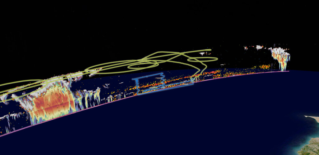 EarthCARE data and validation flight tracks