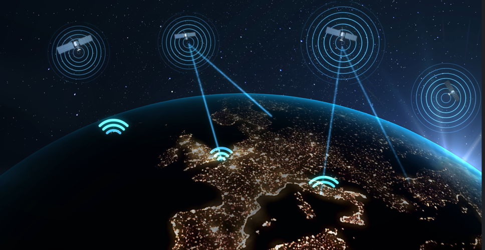 Artist's rendering of Direct-to-Device (D2D) mobile connectivity