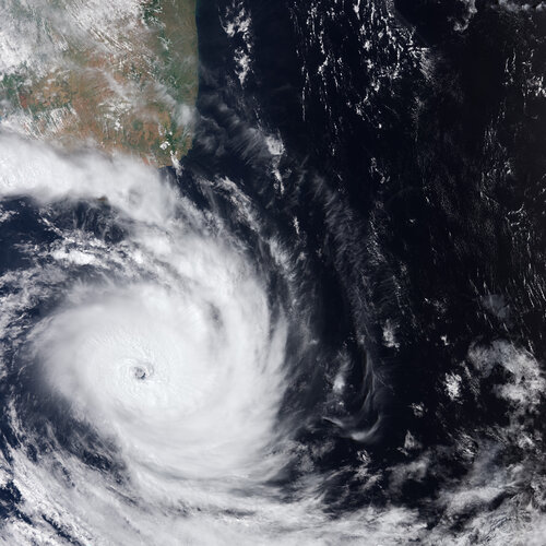 The Copernicus Sentinel-3 mission captured Cyclone Dikeledi south of Madagascar on 16 January, just a few days after it made landfall on Africa’s southeastern coast causing widespread destruction in several countries and islands.