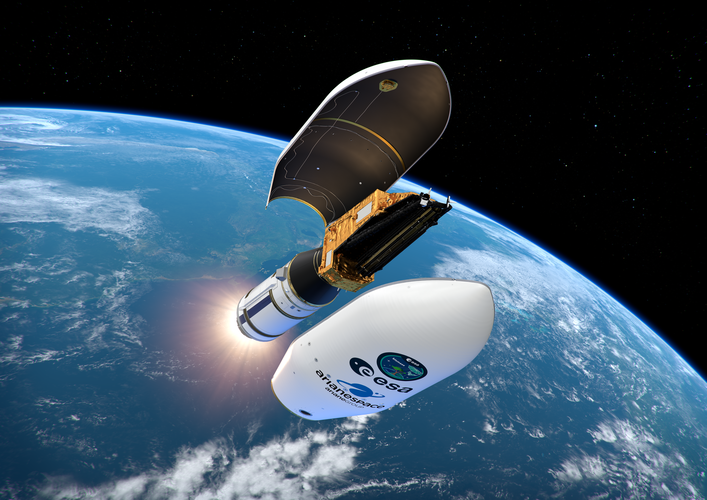 Vega-C fairing release revealing Biomass