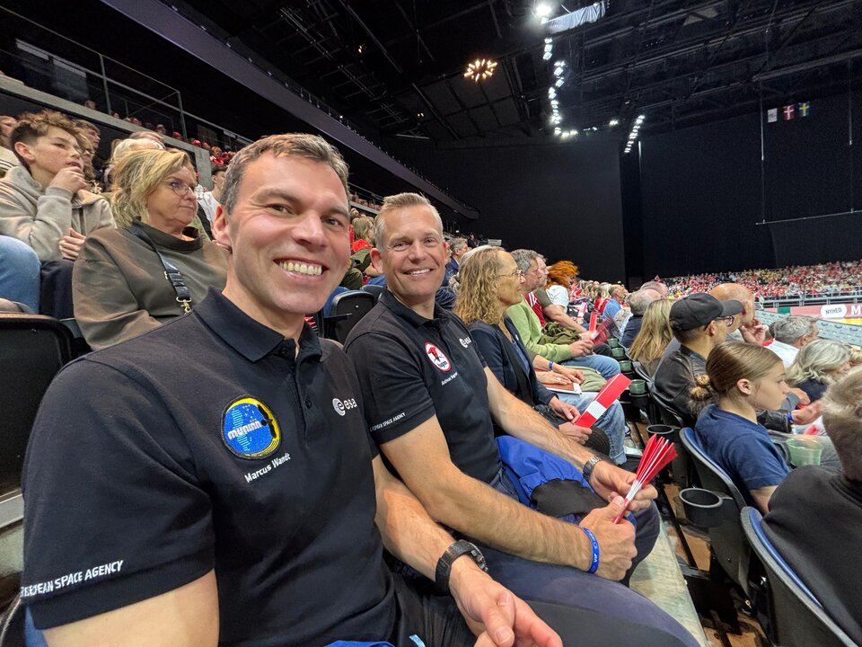  Andreas Mogensen and Marcus Wandt at the Royal Arena in Denmark 