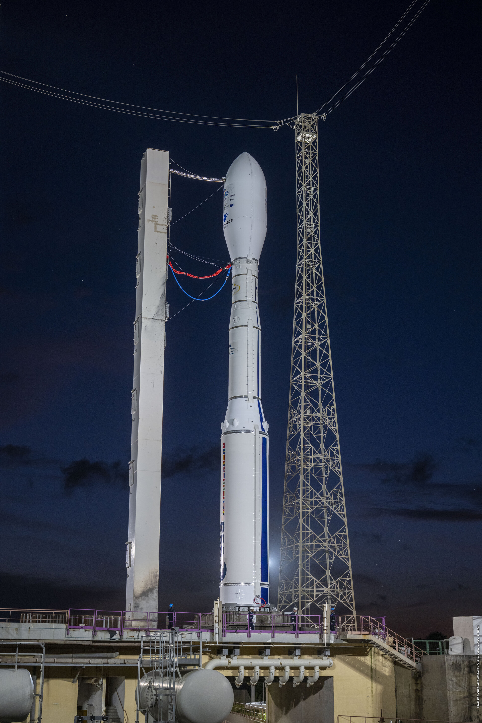 Vega-C flight VV27 stands free for liftoff