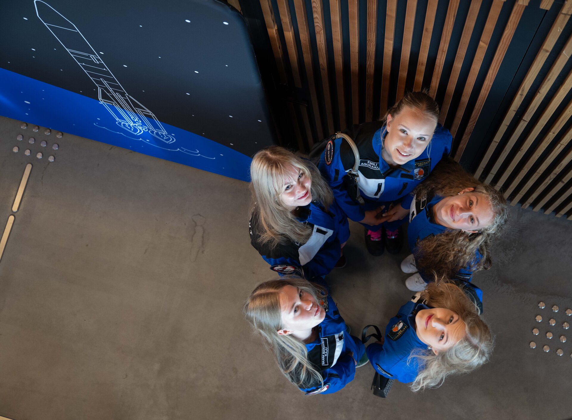 Young Estonians who took part in the Astronaut for a Day initiative