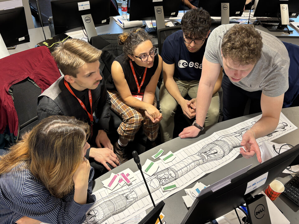 Space Systems Engineering Training Course. Students playing the Project Schedule Game.