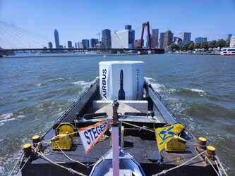 Ariane 6 parts transported by boat near Rotterdam