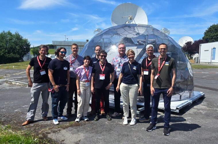 Engineers involved in development of new phased array antenna