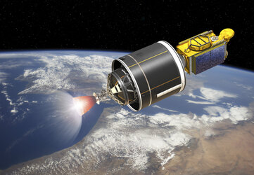 Phoebus upper stage in orbit