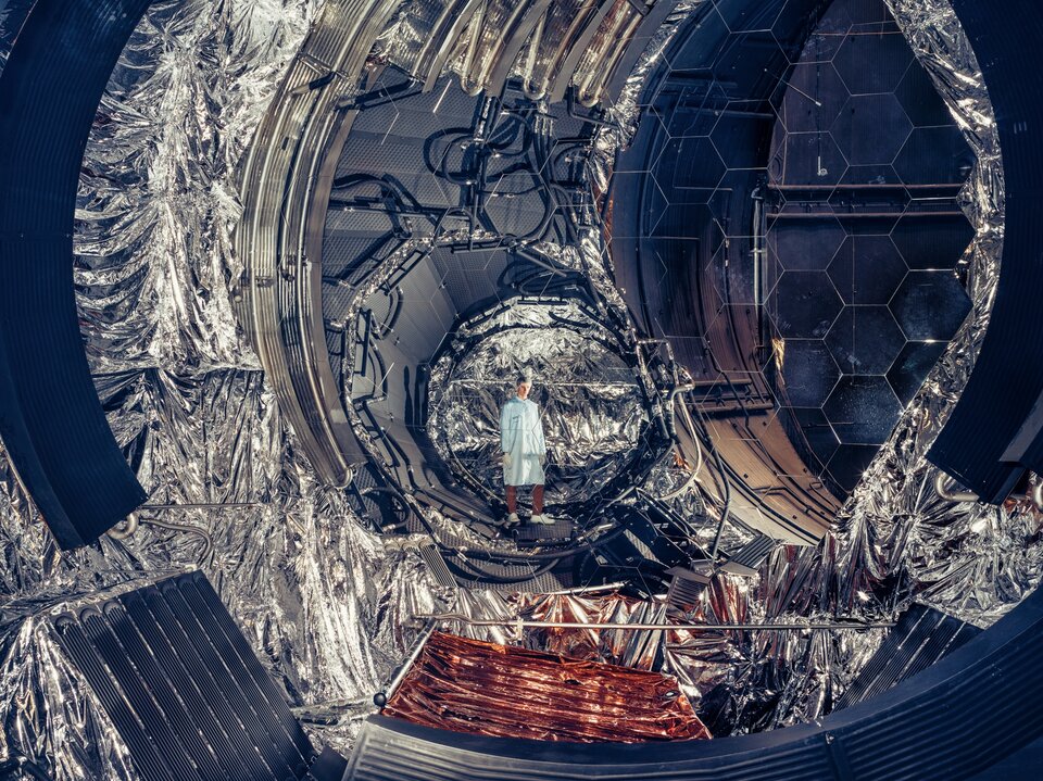 The cavernous chamber of the Large Space Simulator 