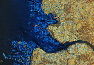 Elbe River delta by Sentinel-1D