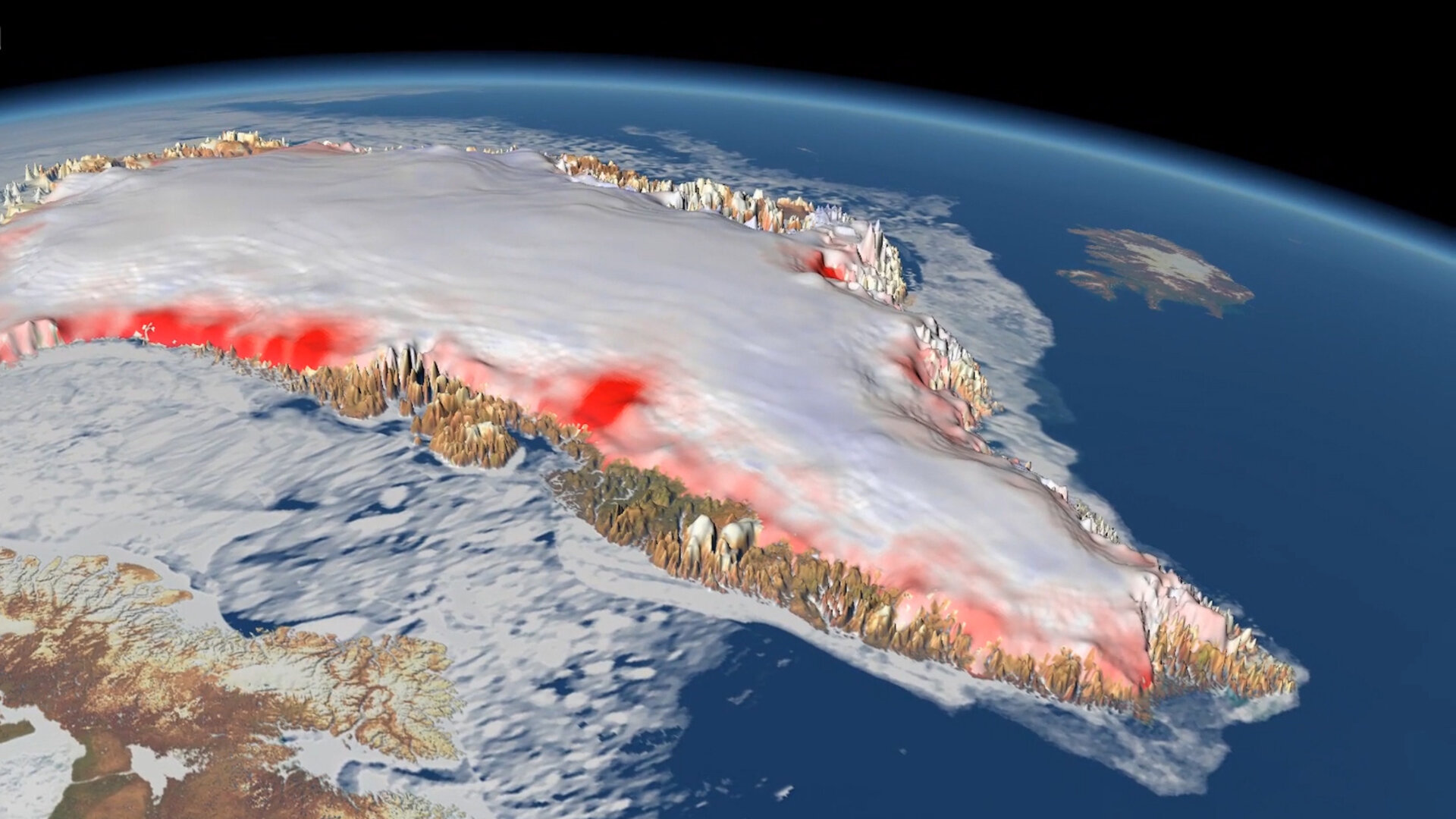 ESA - Cumulative change in Greenland's ice sheet thickness