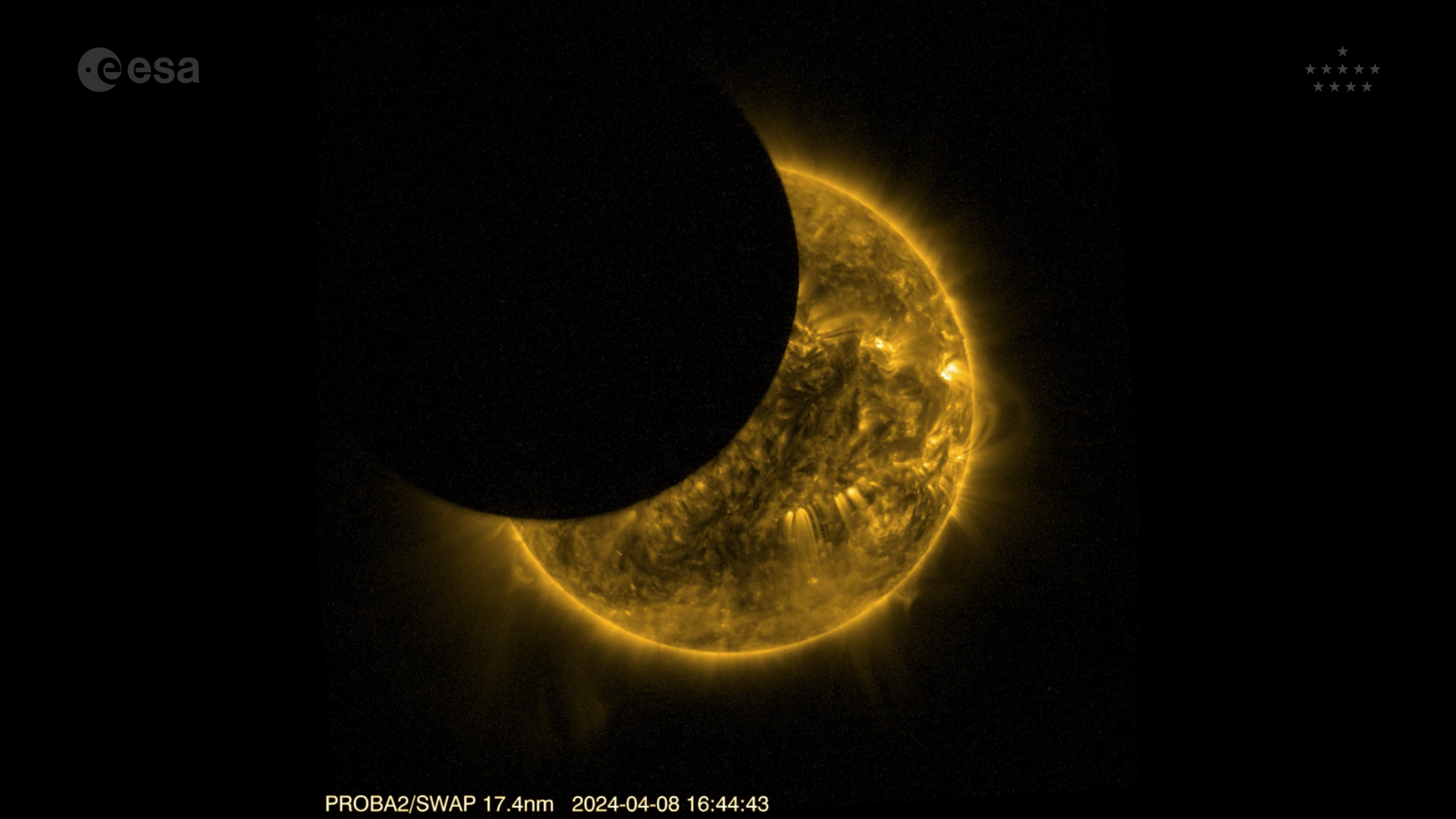 Proba-2 voit la lune éclipser le soleil